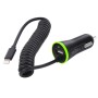 [UK Warehouse] HAWEEL 5V 2.1A 8 pin USB Car Charger with Spring Cable, Length: 25cm-120cm, For iPhone X, iPhone 8, iPhone 7 & 7 Plus, iPhone 6 & 6s, iPhone 6 Plus & 6s Plus, iPhone 5 & 5s & SE, iPad(Black)